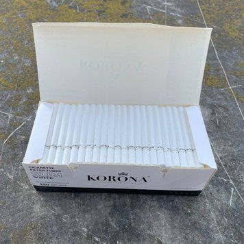 Сигаретні гільзи Слім білі Korona slim white 250шт slim white 250 фото